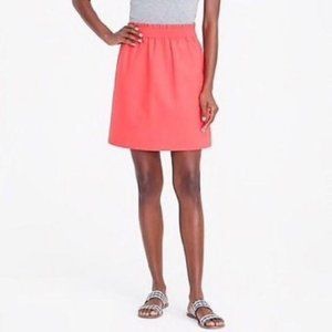 J. Crew Linen Coral Paperbag Skirt Size 2